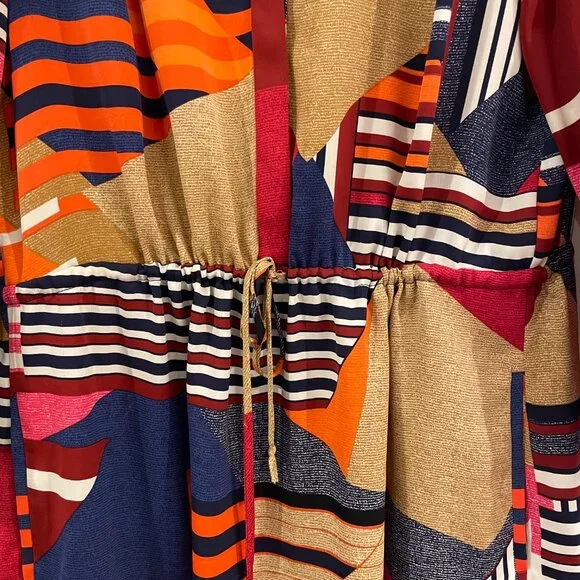 Diane Von Furstenberg Multicolor Geometric Print Freya Dress - Picture 6 of 6